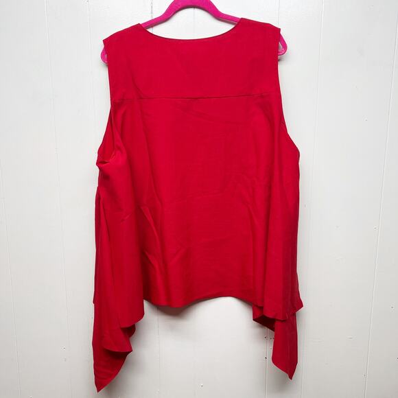 Truth & Style Womens Top 2X Shark Bite Hem Party Cocktail Event Holiday Romantic - Picture 9 of 16